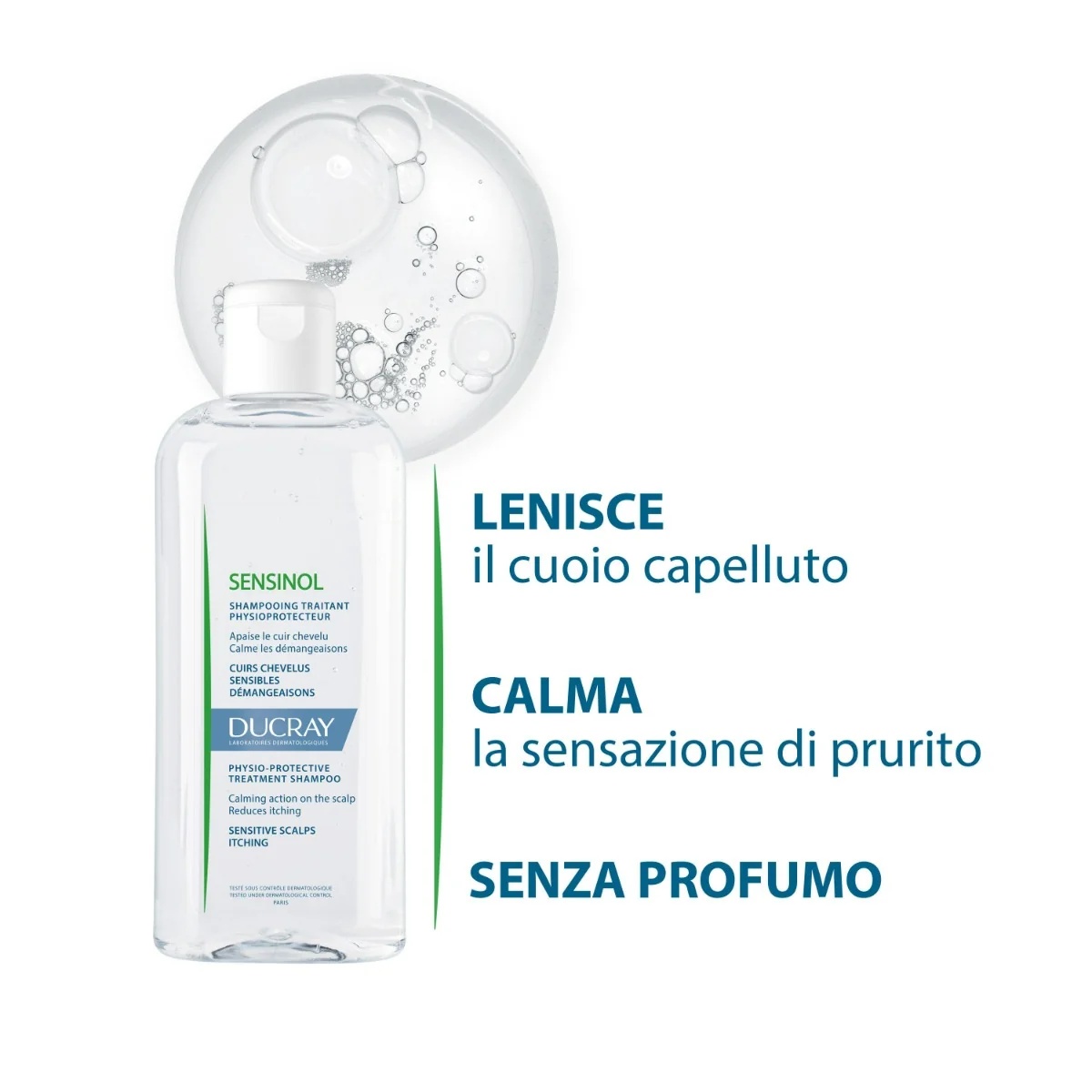DUCRAY Sensinol shampoo 200 ml voor een gevoelige en geïrriteerde hoofdhuid