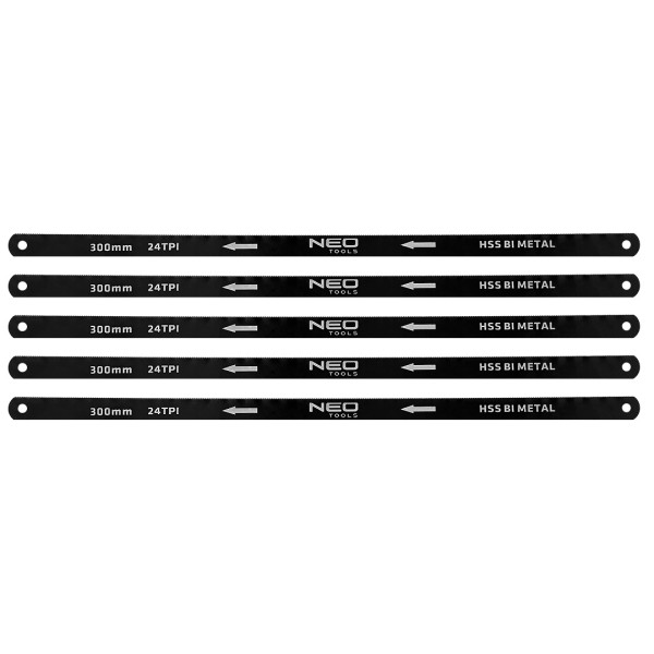 Brzeszczoty do metalu 300x12,5mm, bimetal, 5szt NEO 43-355