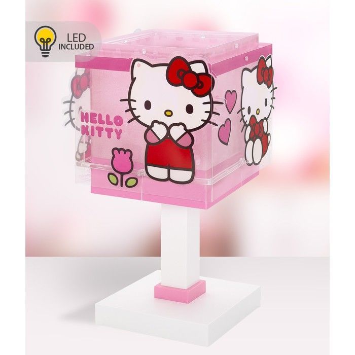 Dalber Lampe de chevet LED Hello Kitty pour enfant - Veilleuse rose décorative