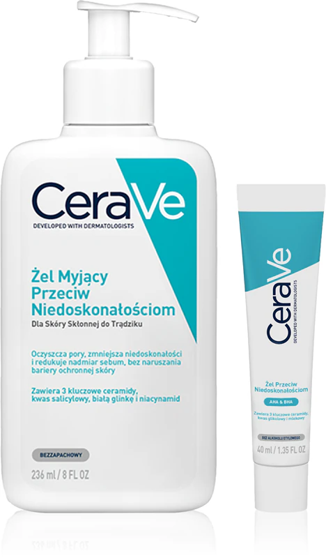 Sada CeraVe Blemish Control Anti-Imperfection Set, praktické balenie na boj proti nedokonalostiam pleti náchylnej na akné.