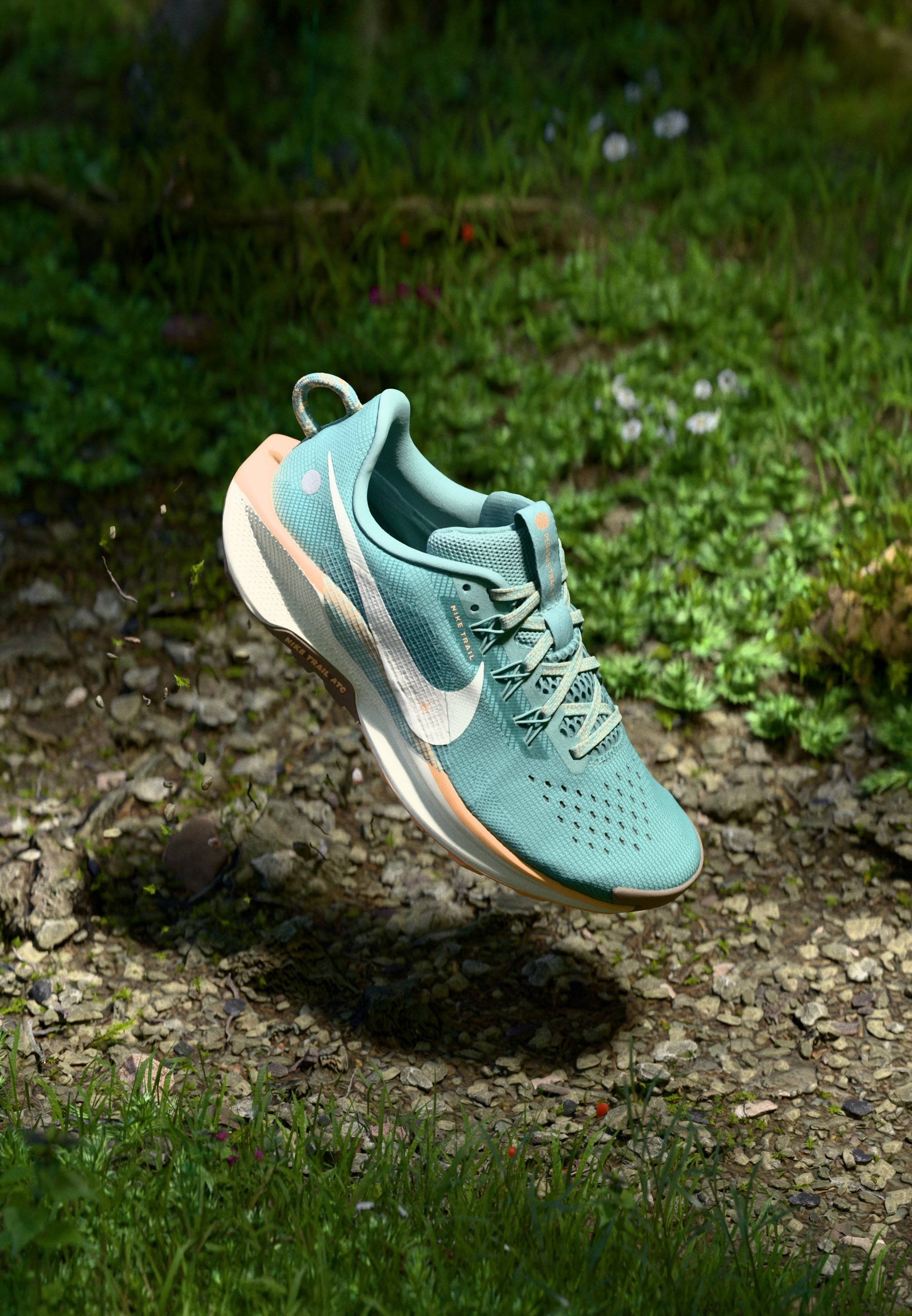 Nike Performance REACTX PEGASUS 5 - Buty do biegania w terenie - kanon/miękka perła/brąz/pomarańczowa kreda