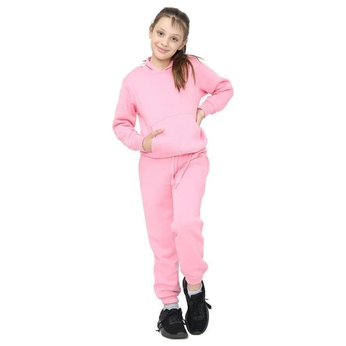 Chándal de camuflaje para niñas - Top y pantalón de chándal - Rosa - Manga larga - Edades 5-13