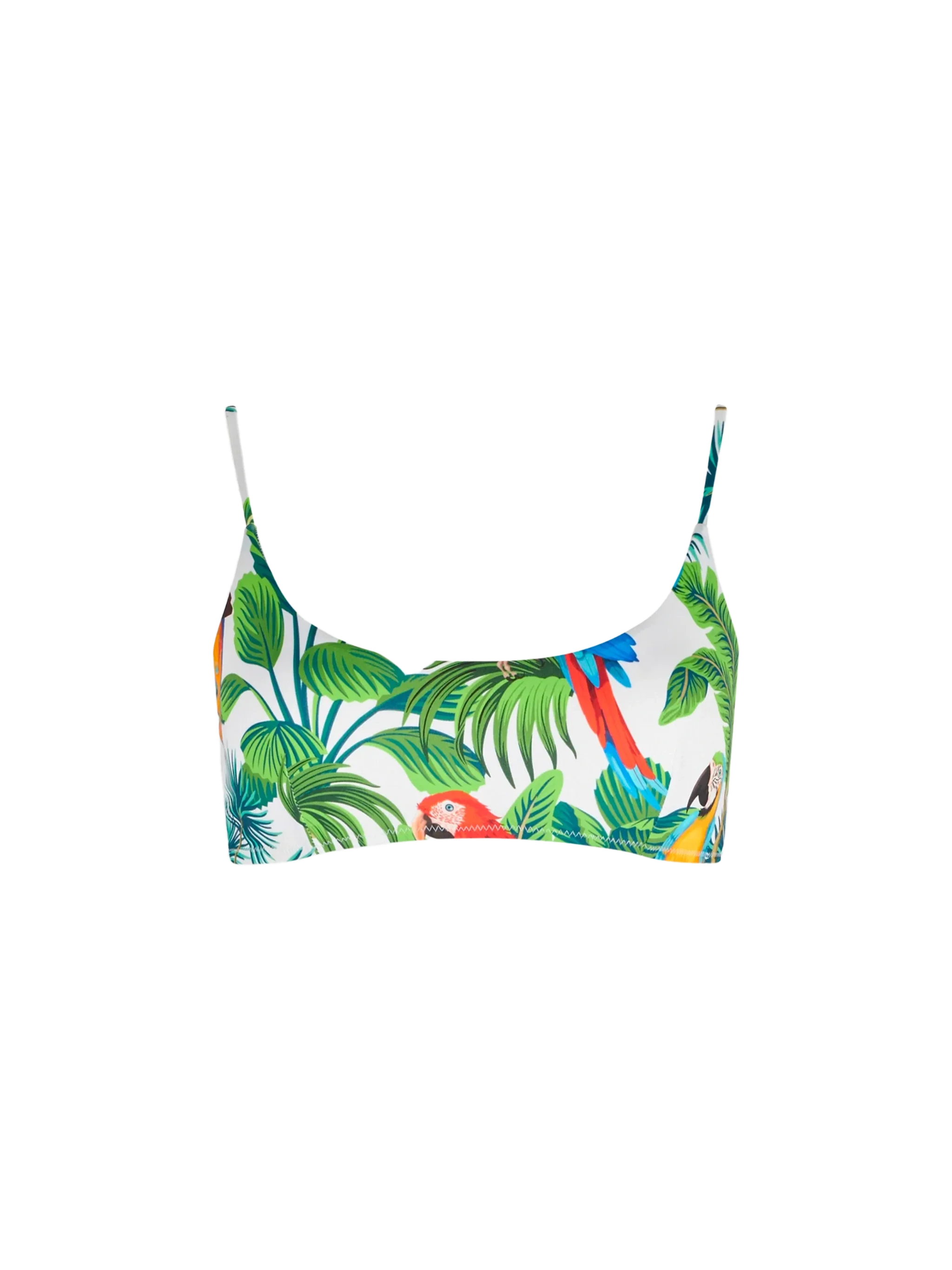Bralette met papegaaienprint