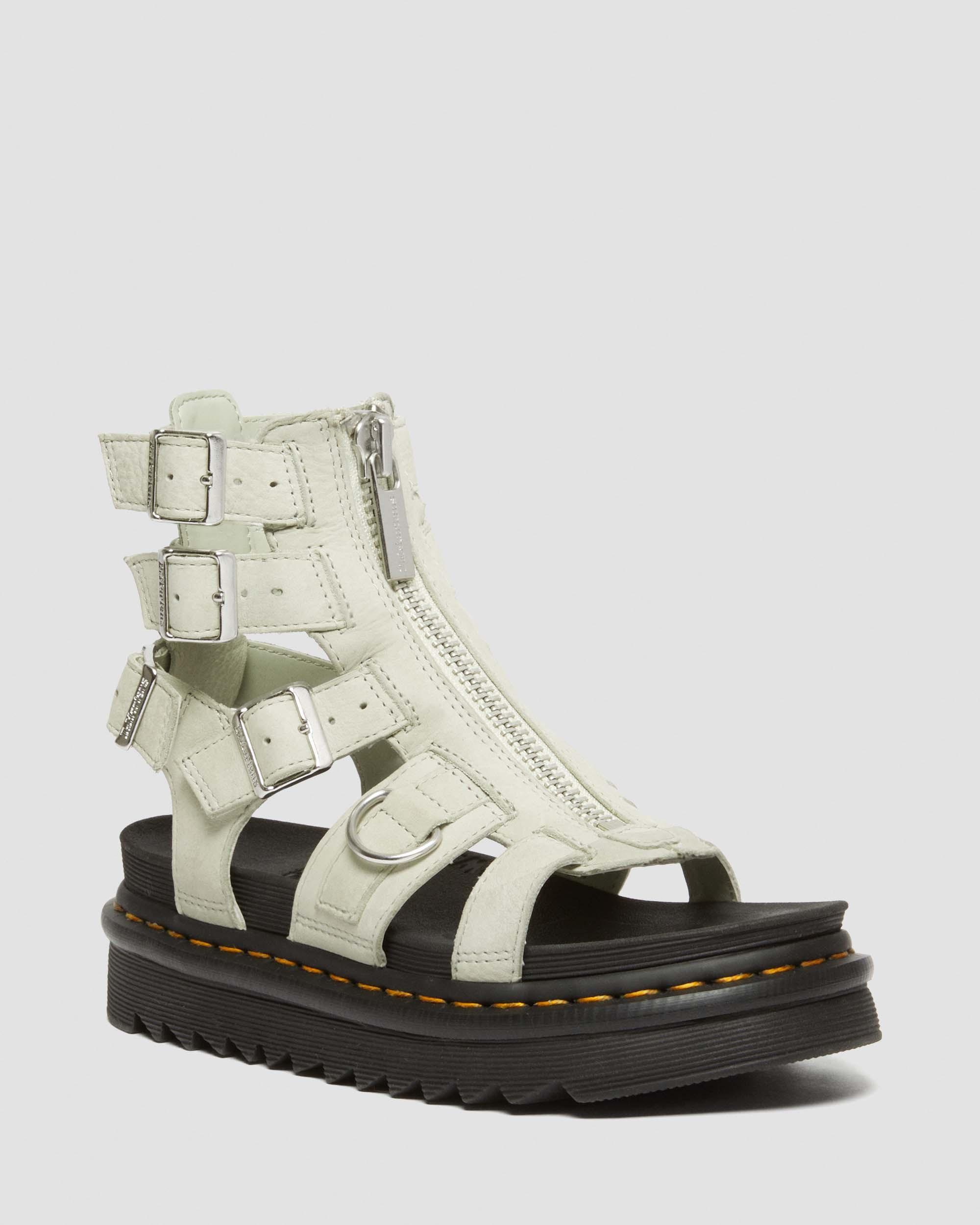 Olson Tumbled Nubuck Leder Gladiatorsandalen mit Reißverschluss