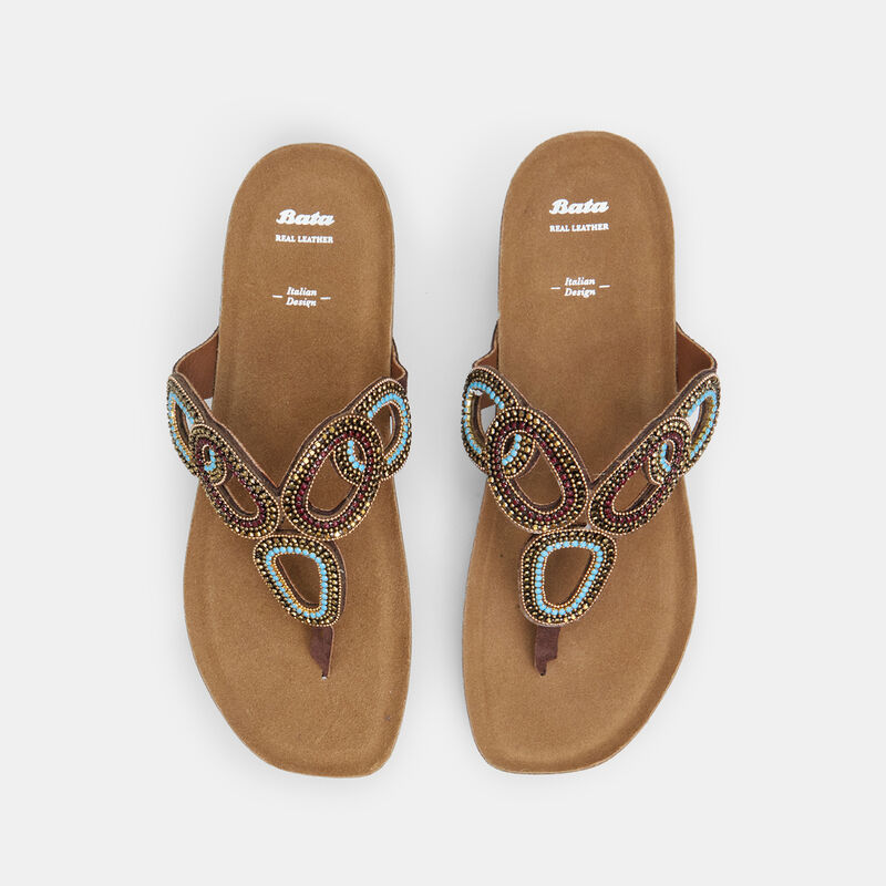 Damflip-flops med strass