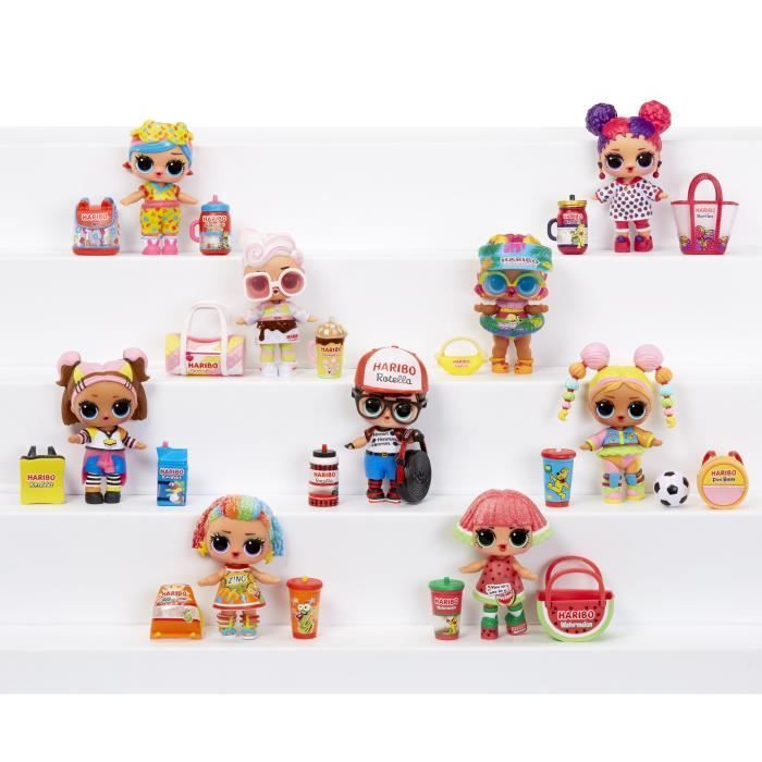 L.O.L. Surprise Loves Mini Sweets X HARIBO - Minis poupées 7,5cm - Thème bonbon - 7 surprises - Dés 3 ans