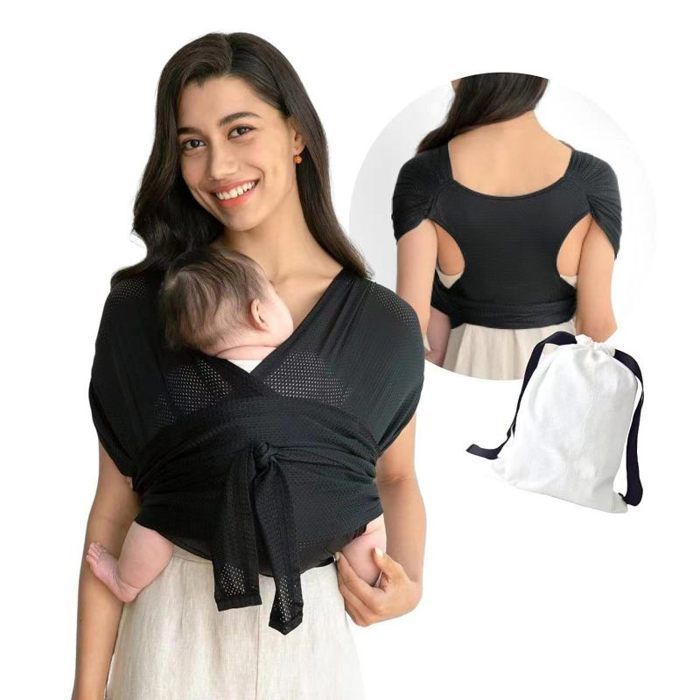 Fascia porta bebè per il contatto pelle a pelle, marsupio in cotone traspirante, fascia porta bebè facile da indossare, ergonomica