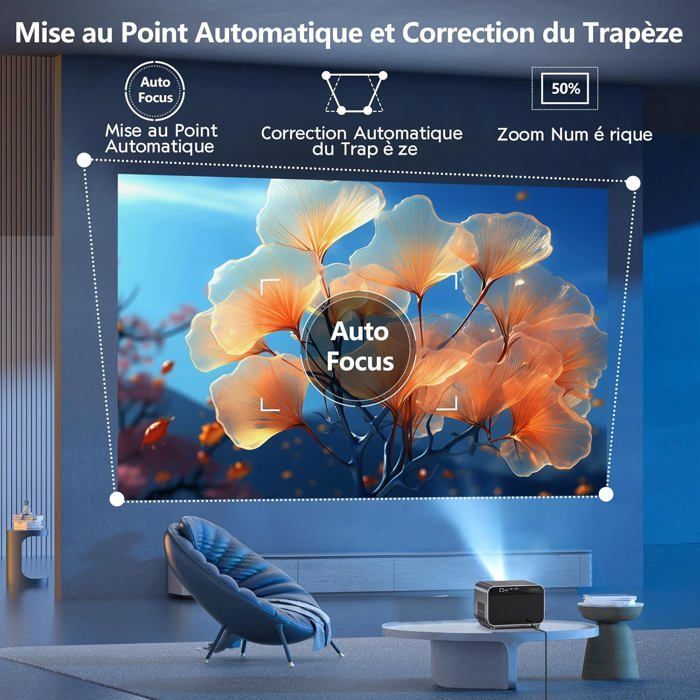 Videoproiettore 4K - ZIG-ZAG TERRITORIES - VGKE RD999 - 900 ANSI Lumen - WiFi-6 - Dolby Audio