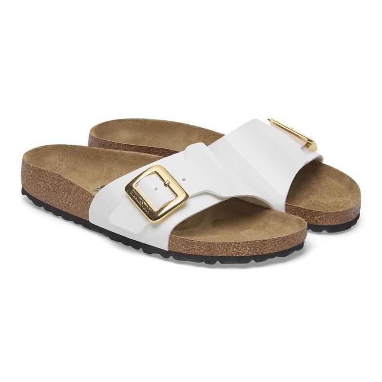 Catalina Cushion Buckle Birko-Flor vernice - Patent White Patent White