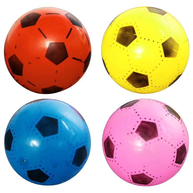 Opblaasbare voetbal, zwembal, strandbal, zomerfeestbal, vulling voor feestzakjes, opblaasbare rubberen bal, kindervoetbal.