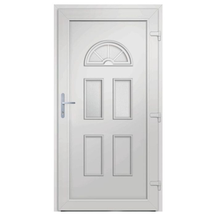 vidaXL White Front Door 98x198 cm PVC 3187916