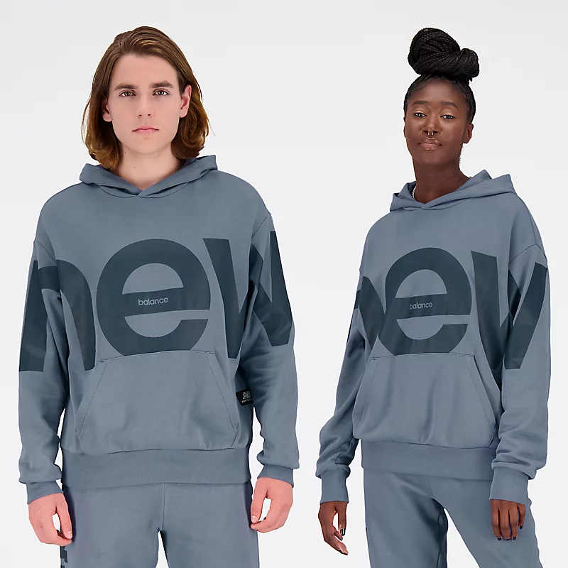 Bluse med kapsel unisex NB Athletics Out of Bounds - ARCTIC GREY