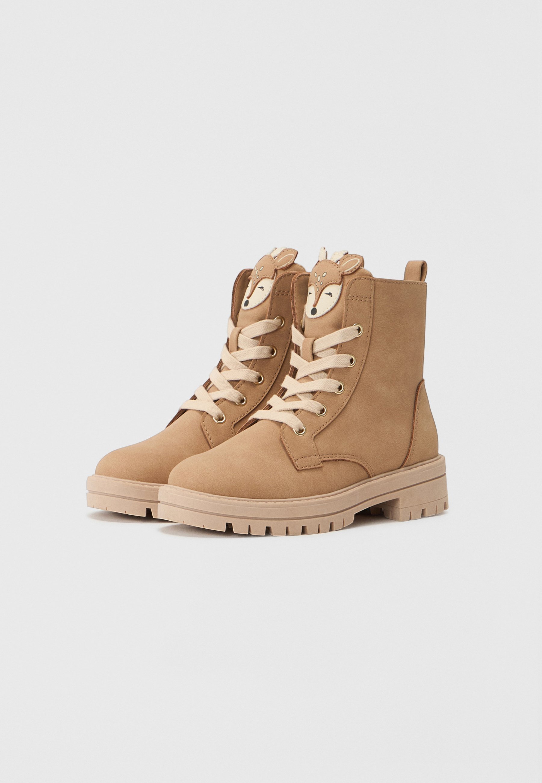 Friboo UNISEX - Stivali stringati - tortora