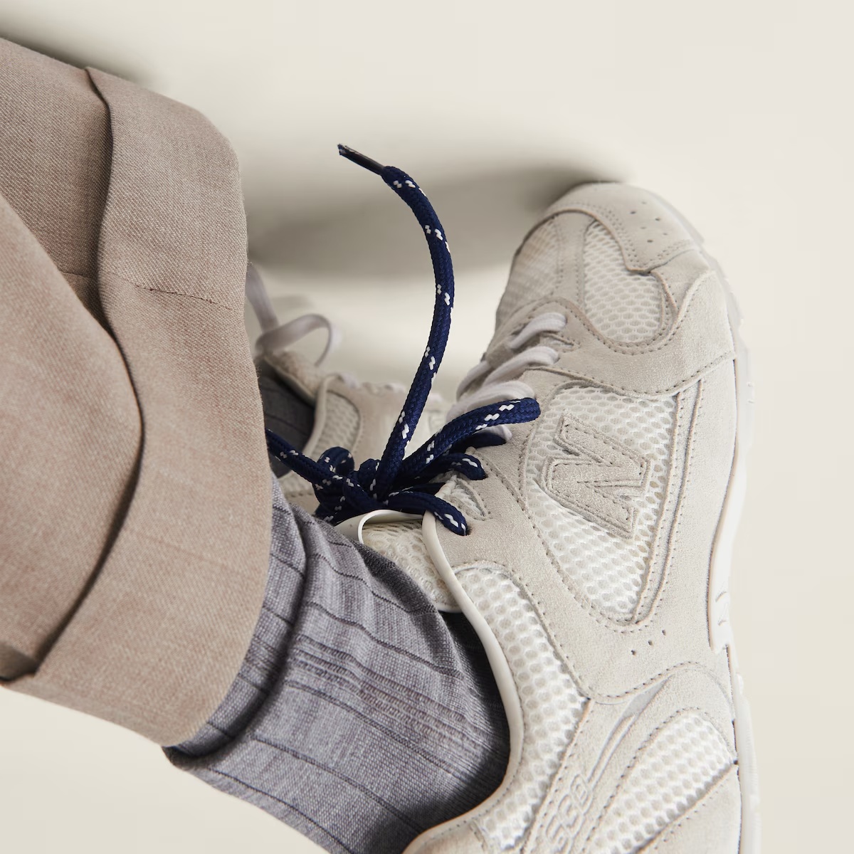 New Balance X Miu Miu 530 SL suede and mesh sneakers White