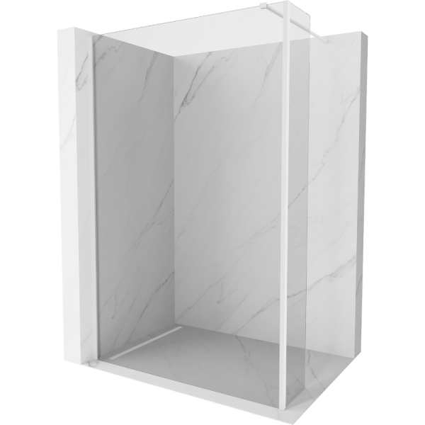 Ścianka prysznicowa Walk-in Mexen Kioto 90 x 40 cm, transparent, biała