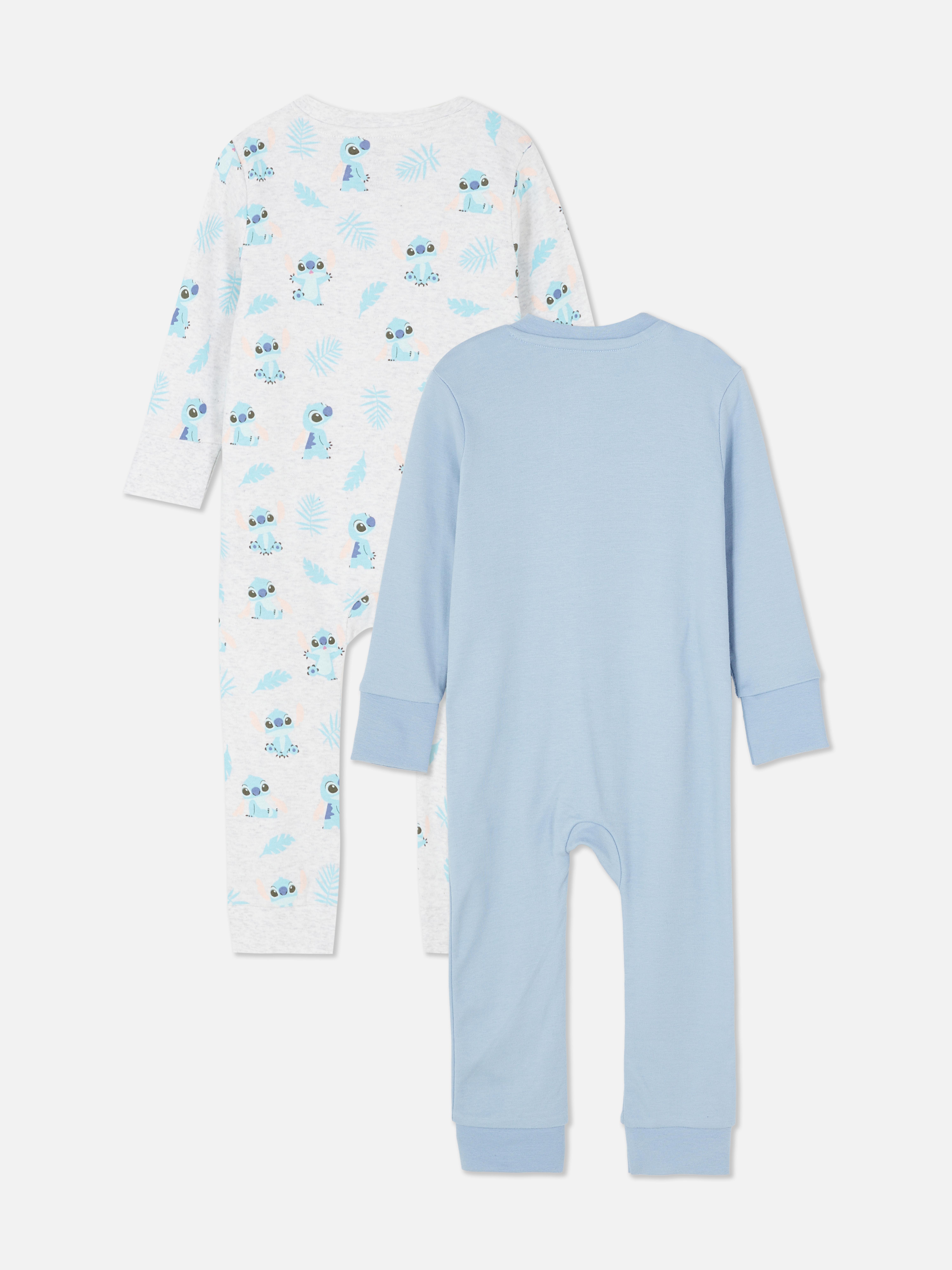 Pijamale Disney Stitch, set de 2 Două pijamale cu manșete și modele Disney Stitch