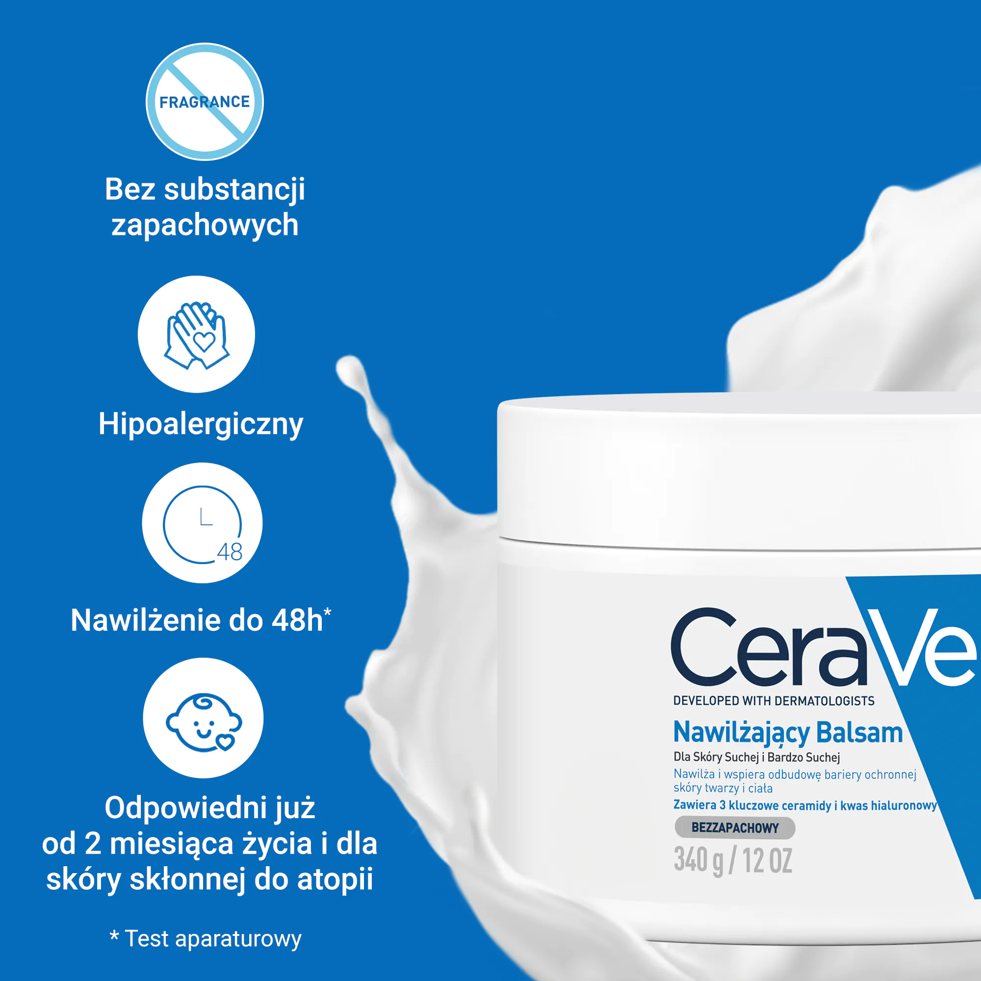 CeraVe Nawilżający balsam do skóry suchej i bardzo suchej, 340 g