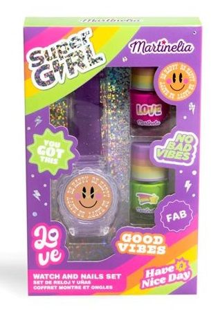 Sada hodiniek a nechtov Super Girl Detský make-up