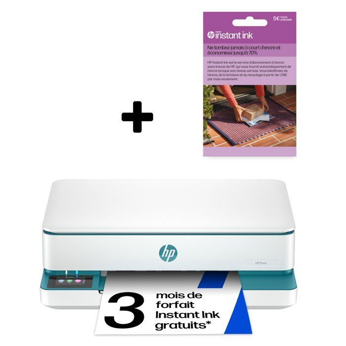 HP Envy 6122e All-in-One Farbtintenstrahldrucker + Instant Ink Karte