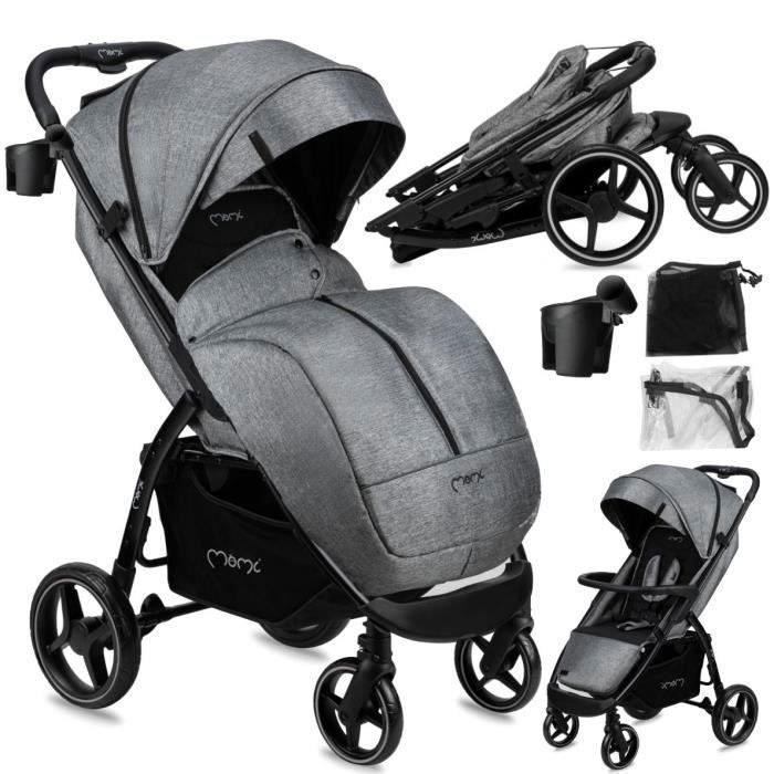 MoMi MIYA - Ultra-compact stroller - From 0 months up to 22 kg - Accessory kit - 7