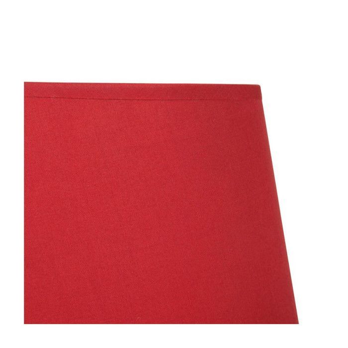 Abajur oval vermelho para luminária de mesa com base de 20,5 cm e soquete E14.