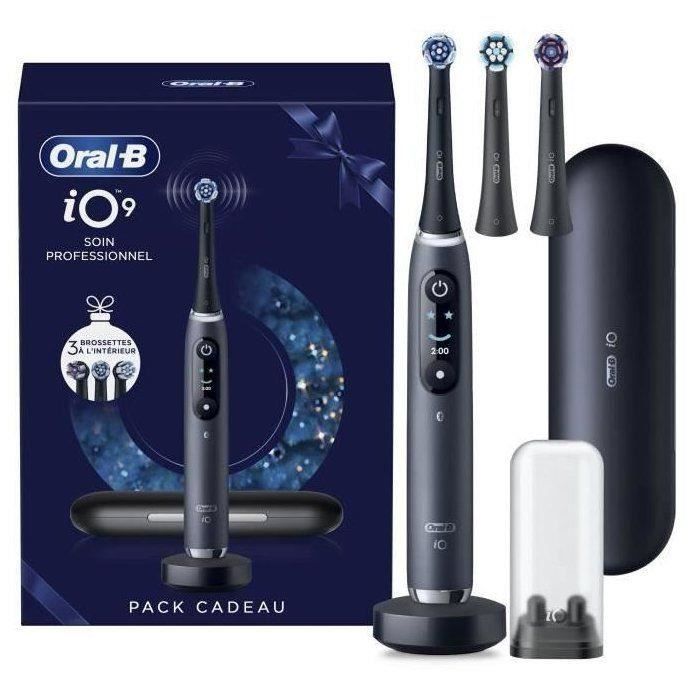 Spazzolino elettrico connesso - ORAL-B -iO 9 Edizione Natale - Nero - Movimento oscillante-rotatorio