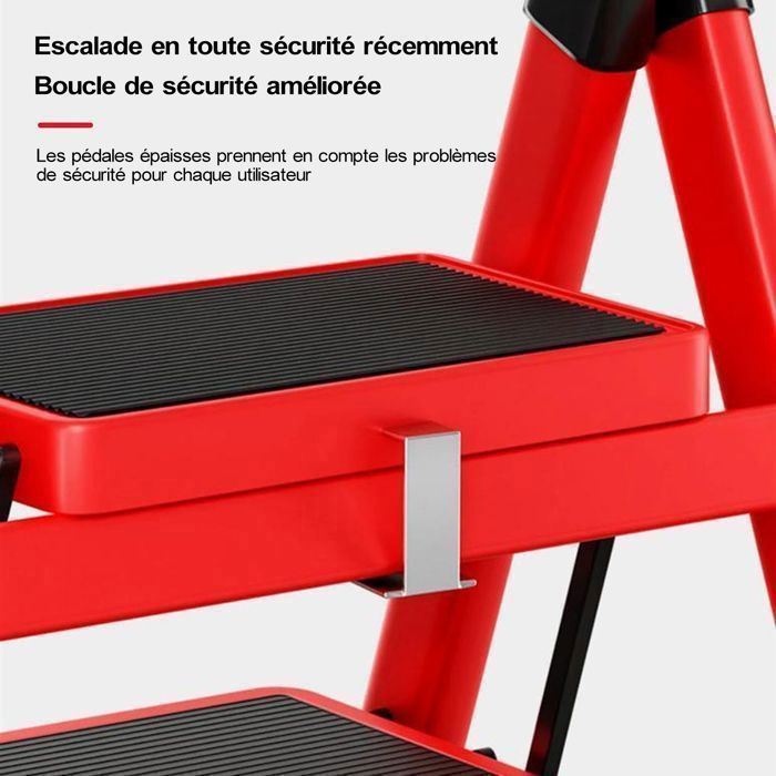 Scala a pioli Seven Comfort - 4 gradini - Acciaio - 61×45×118 cm (LWH) - Carico massimo 150 kg - Dotata di clip