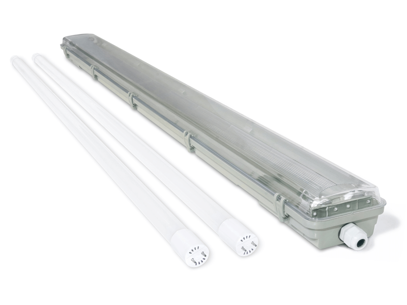 Oprawa hermetyczna do LED 120cm G13 2x18W IP65   2 tuby 3600lm