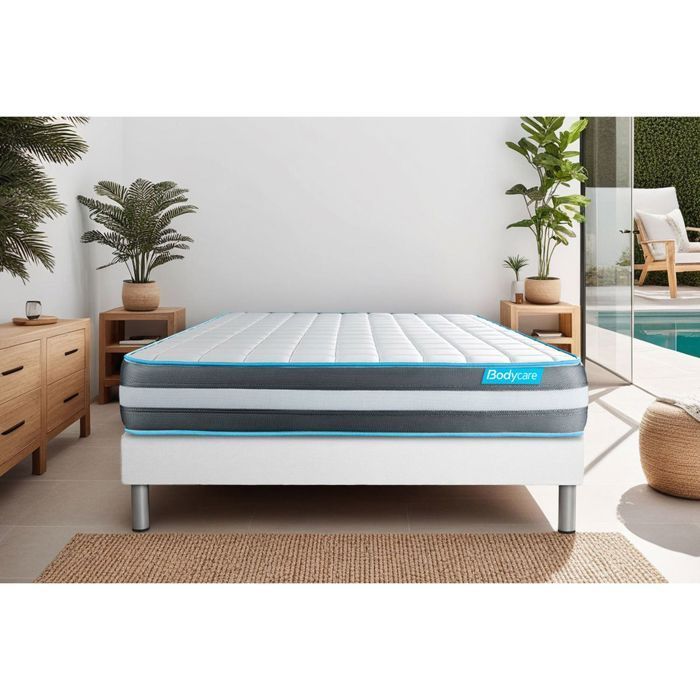 Ensemble matelas et sommier BODYFORM Mémoire de forme - BODY CARE - 90x200 cm - Ferme