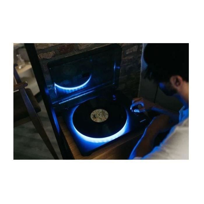 Lenco LS-50LEDBK - Platine vinyle avec haut-parleurs intégrés et éclairage LED