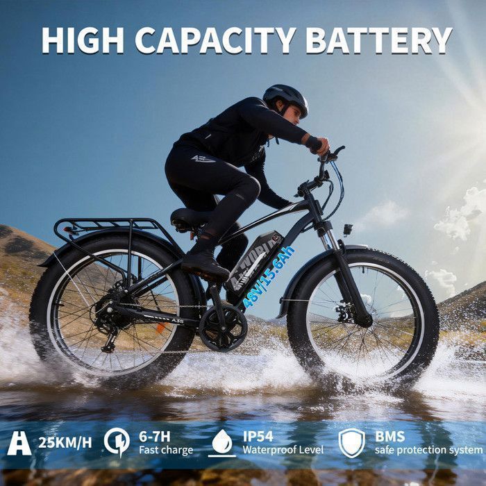 AVDLEU A35 Electric Bike, All-Terrain E-bike 26