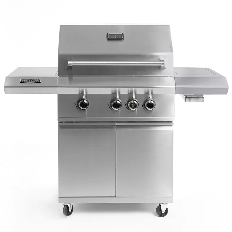 Victory 3-Brenner-Propangasgrill mit Infrarot-Seitenbrenner – BBQ-VCT3BSB-LP