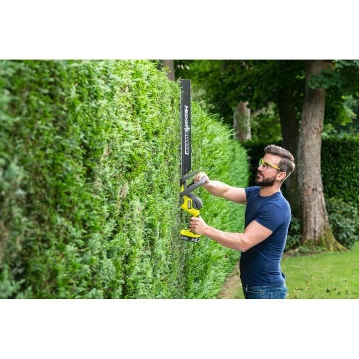 RYOBI - LINEA 18V ONE+ Cortasetos - Diseño en línea - Cuchillas de 55 cm - Espacio entre cuchillas de 24 mm - Batería y cargador no incluidos - RY18HT55A-0