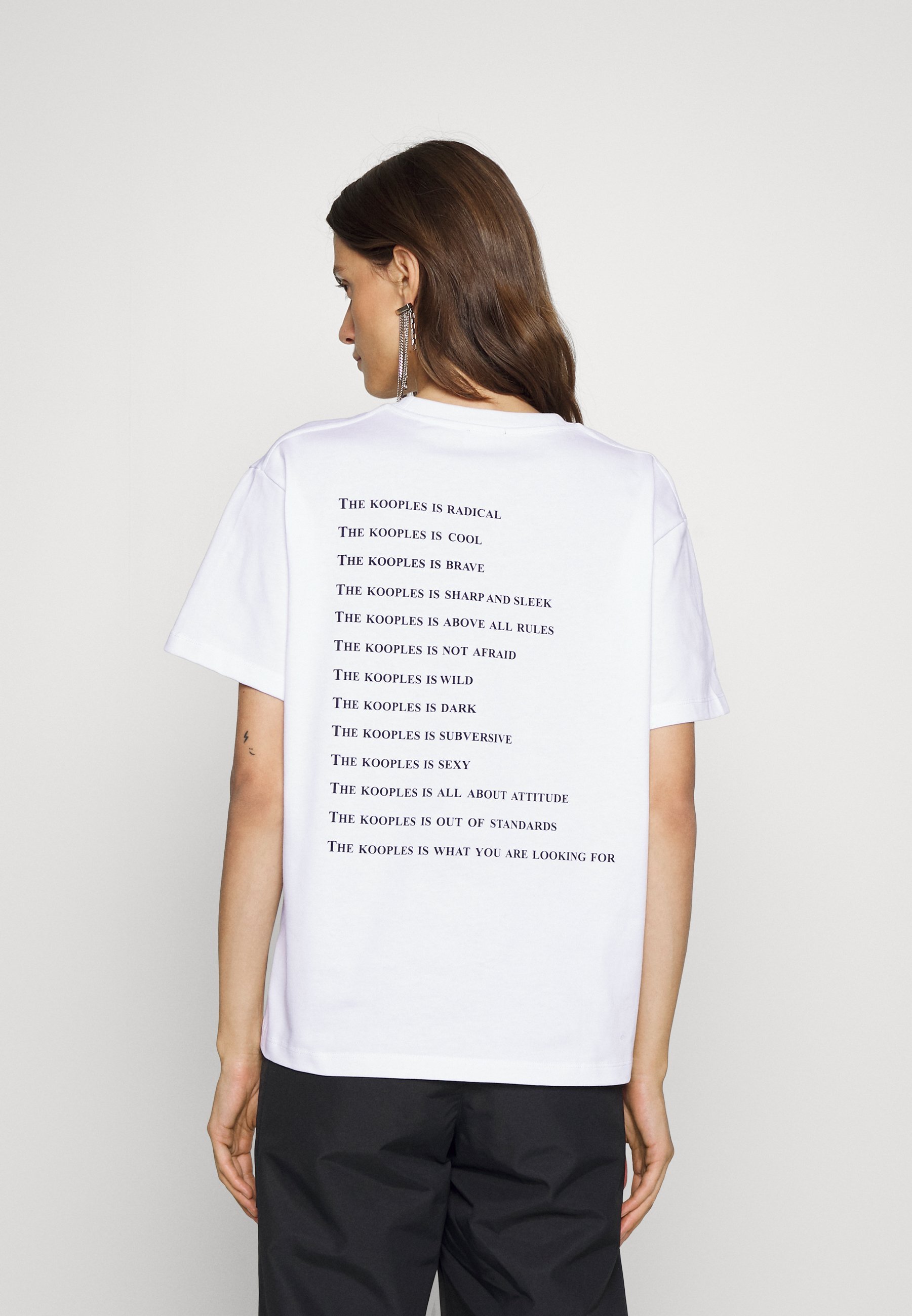 The Kooples T-shirt - Bedrukt T-shirt - wit