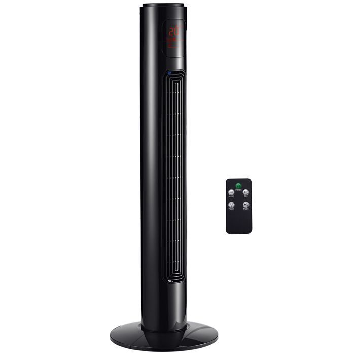 HOMCOM - Ventilador - Plástico - 32x32x96cm - Negro