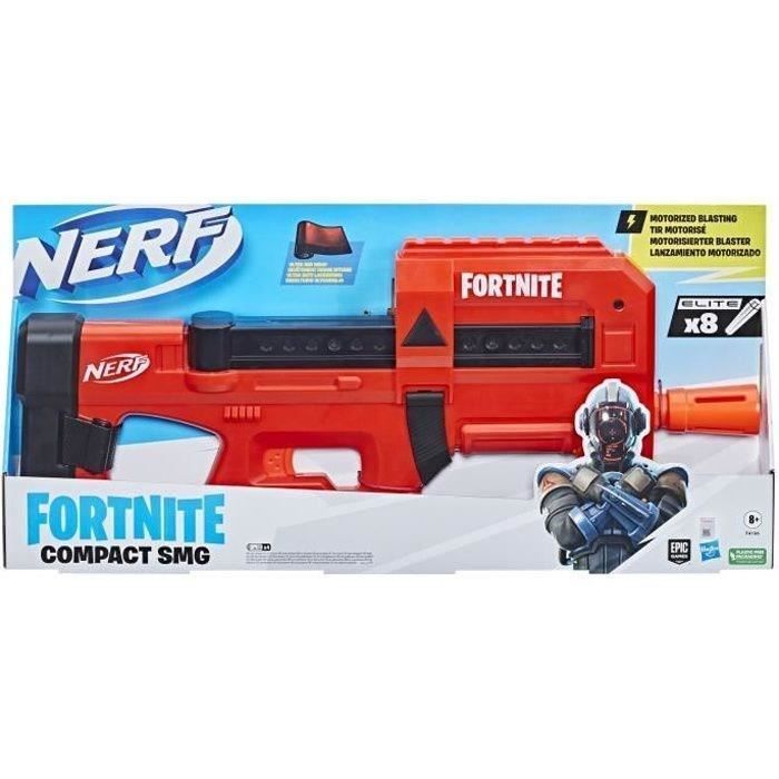 Nerf Fortnite Kompakt-Maschinenpistole, motorisierter Dartblaster, ultrarote Beschichtung, internes 8-Dart-Magazin, inklusive 8 Darts
