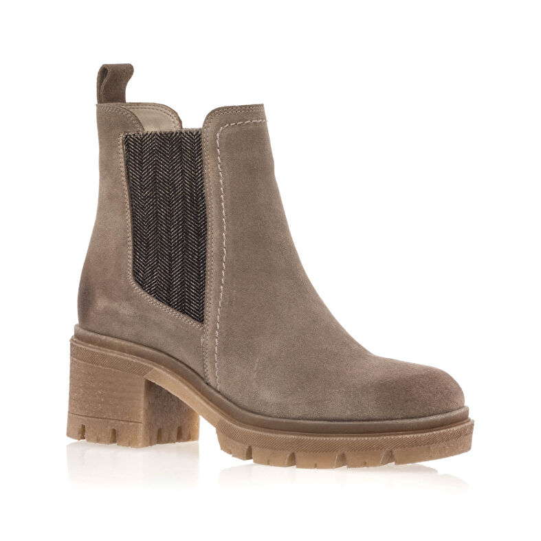 Beige Damenstiefel / Stiefeletten