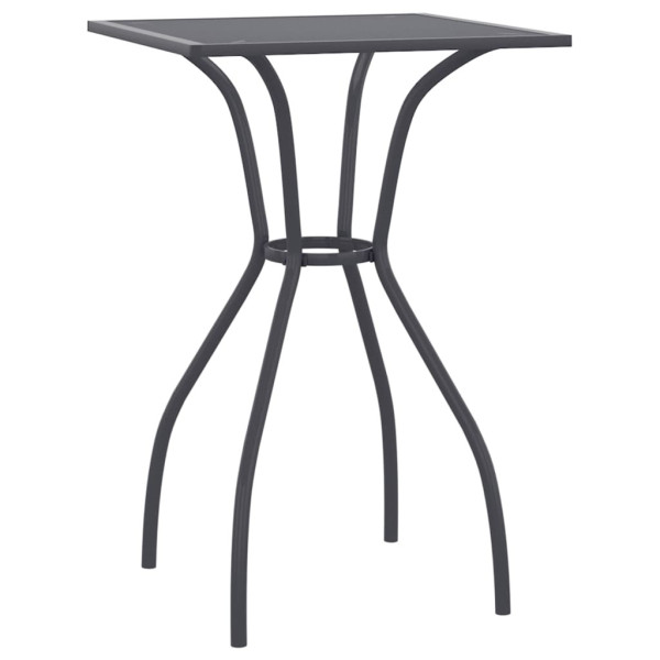 Stolik ogrodowy, antracytowy, 50x50x72 cm, stalowa siatka