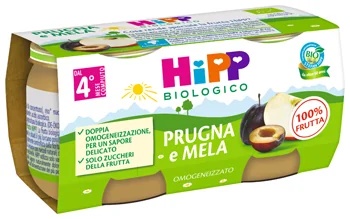 HIPP Hipp Bio ciruelas y manzanas homogeneizadas 2x80 g para bebés