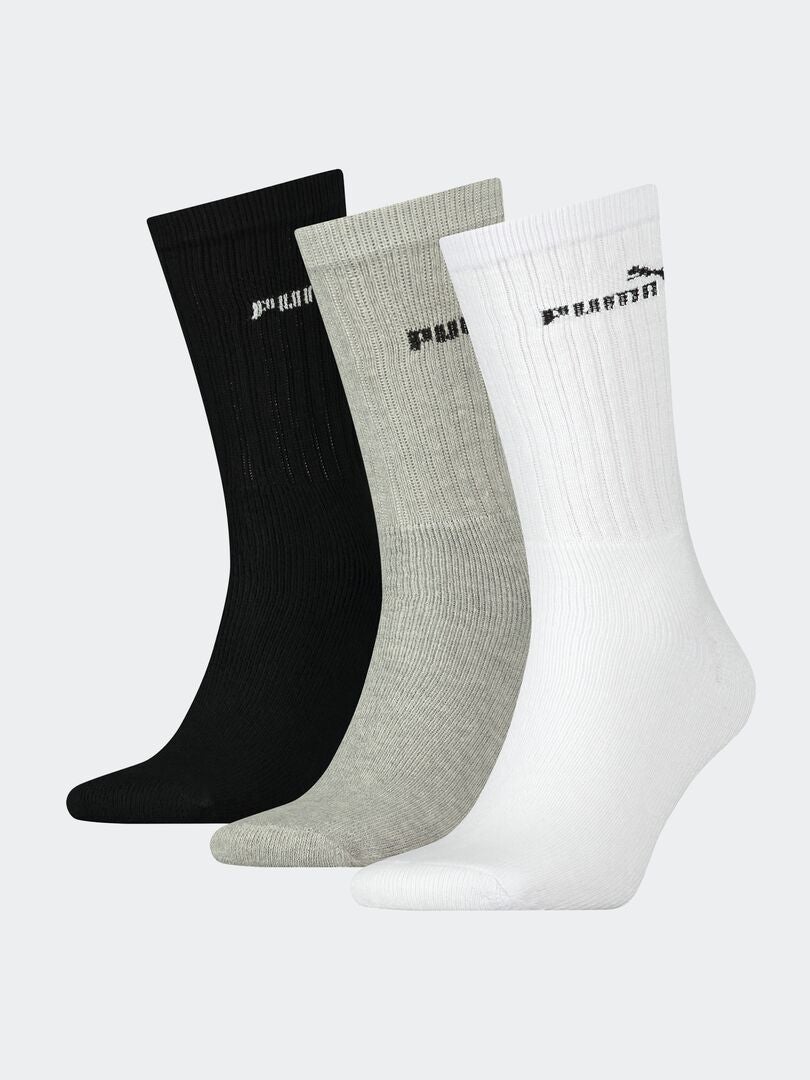 Conjunto de 3 pares de meias 'Puma' - BRANCAS