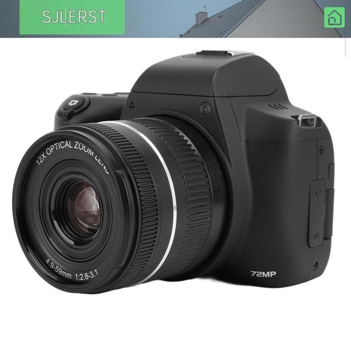 Fotocamera digitale HD 4K da 72 MP, zoom digitale 12x, fotocamera per principianti