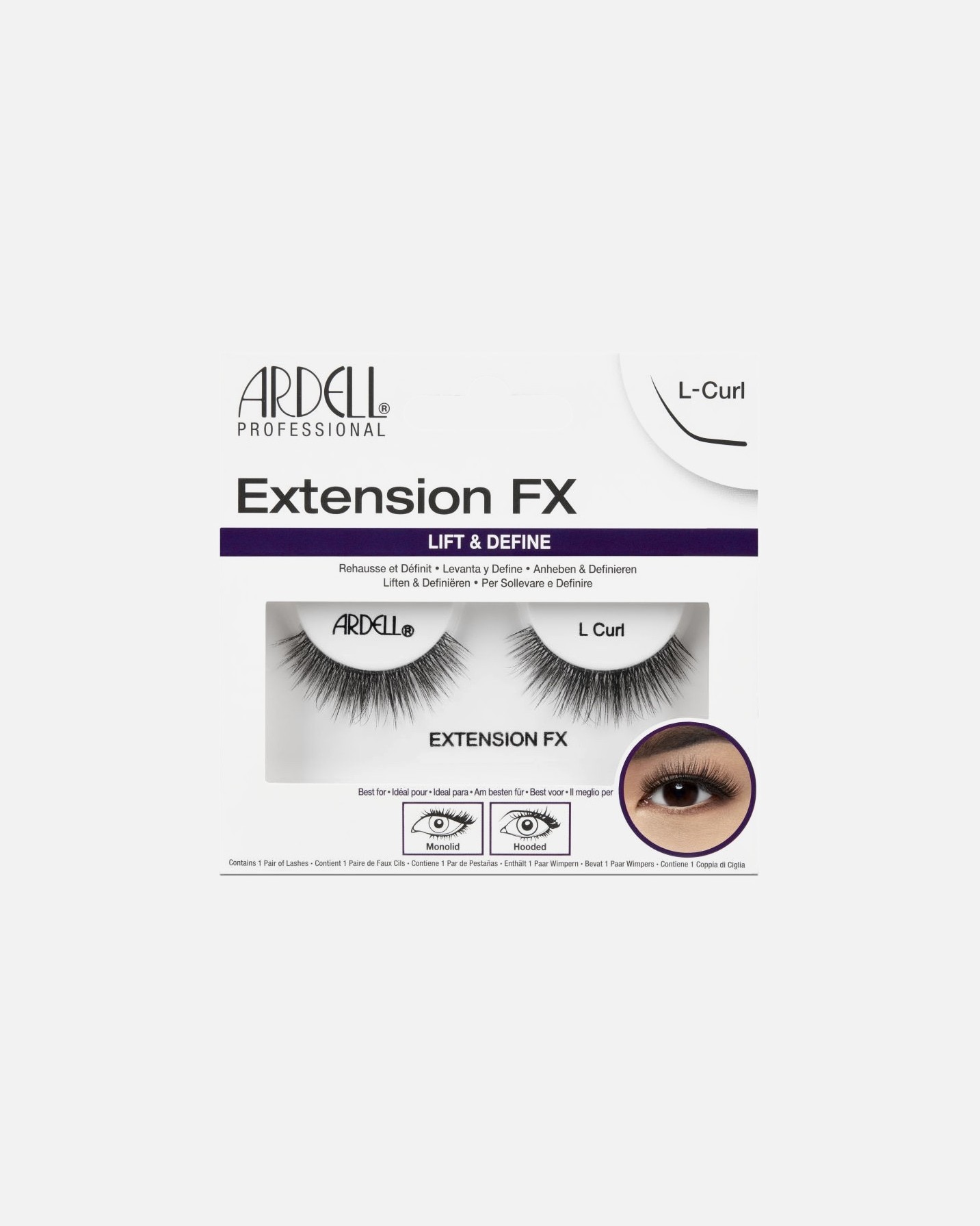 Ardell Lift & Define L-Curl umelé mihalnice – 1 pár