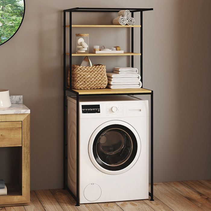 IDMARKET DETROIT industriële design opbergplank voor wasmachine