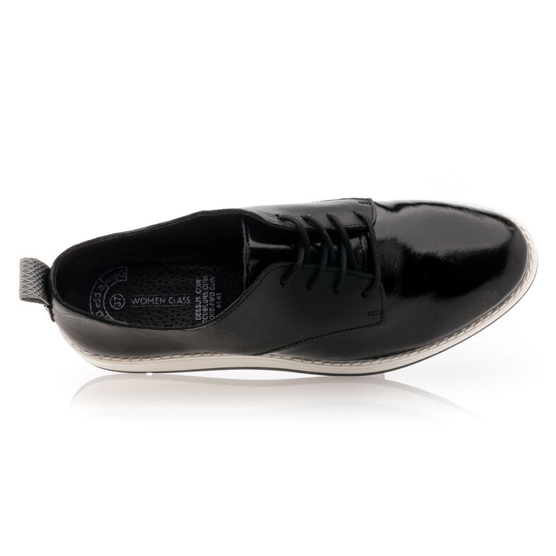Zapatos de mujer negros con cordones / Zapatos Derby