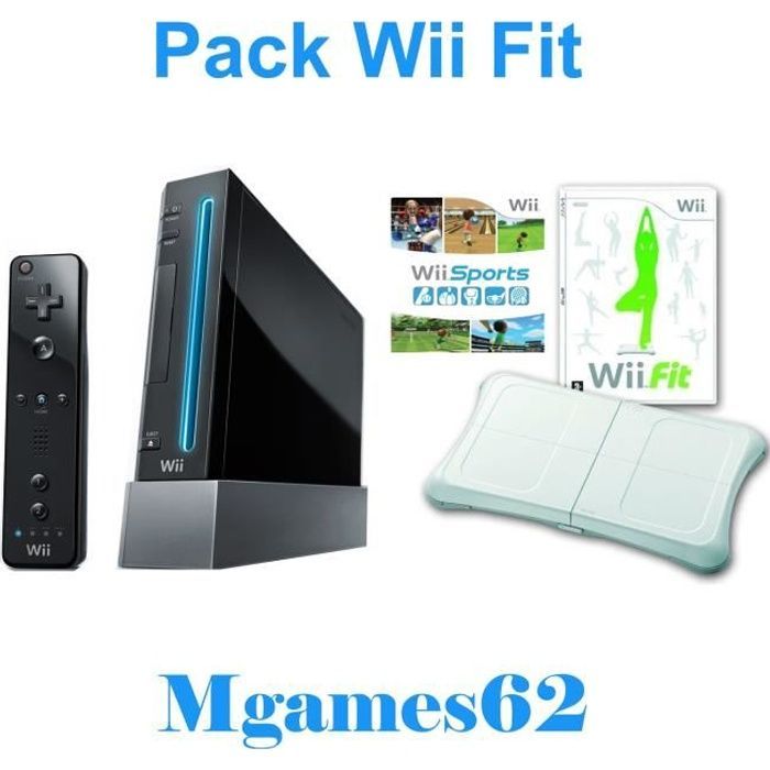 Consola Nintendo Wii negra + Wii Sports + Wii Fit + Balance Board Mgames62