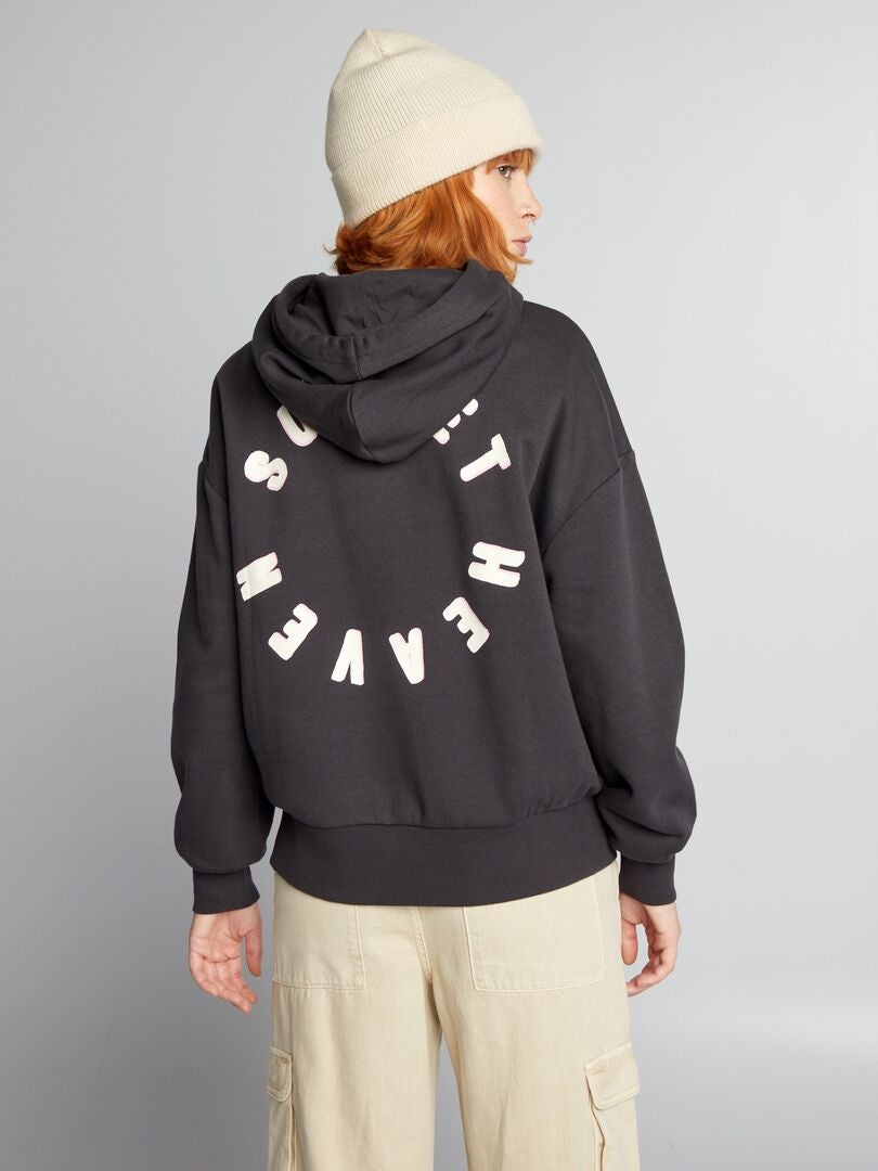 Hoodie met print - BLAUW