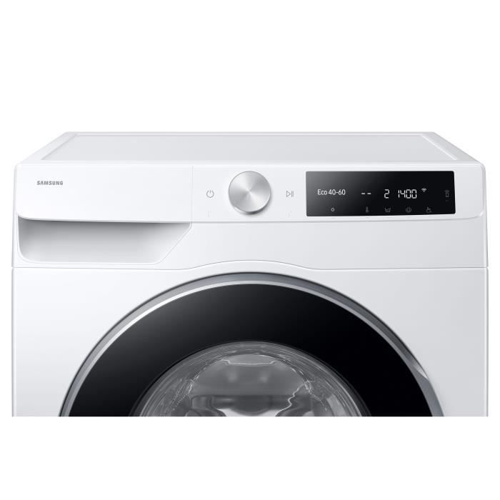 Lave-linge hublot SAMSUNG AI ecobubble™ WW11DG6B25LE - 11 kg - Digital Inverter - L60cm - 1400 trs/min - Classe A-10% - Blanc