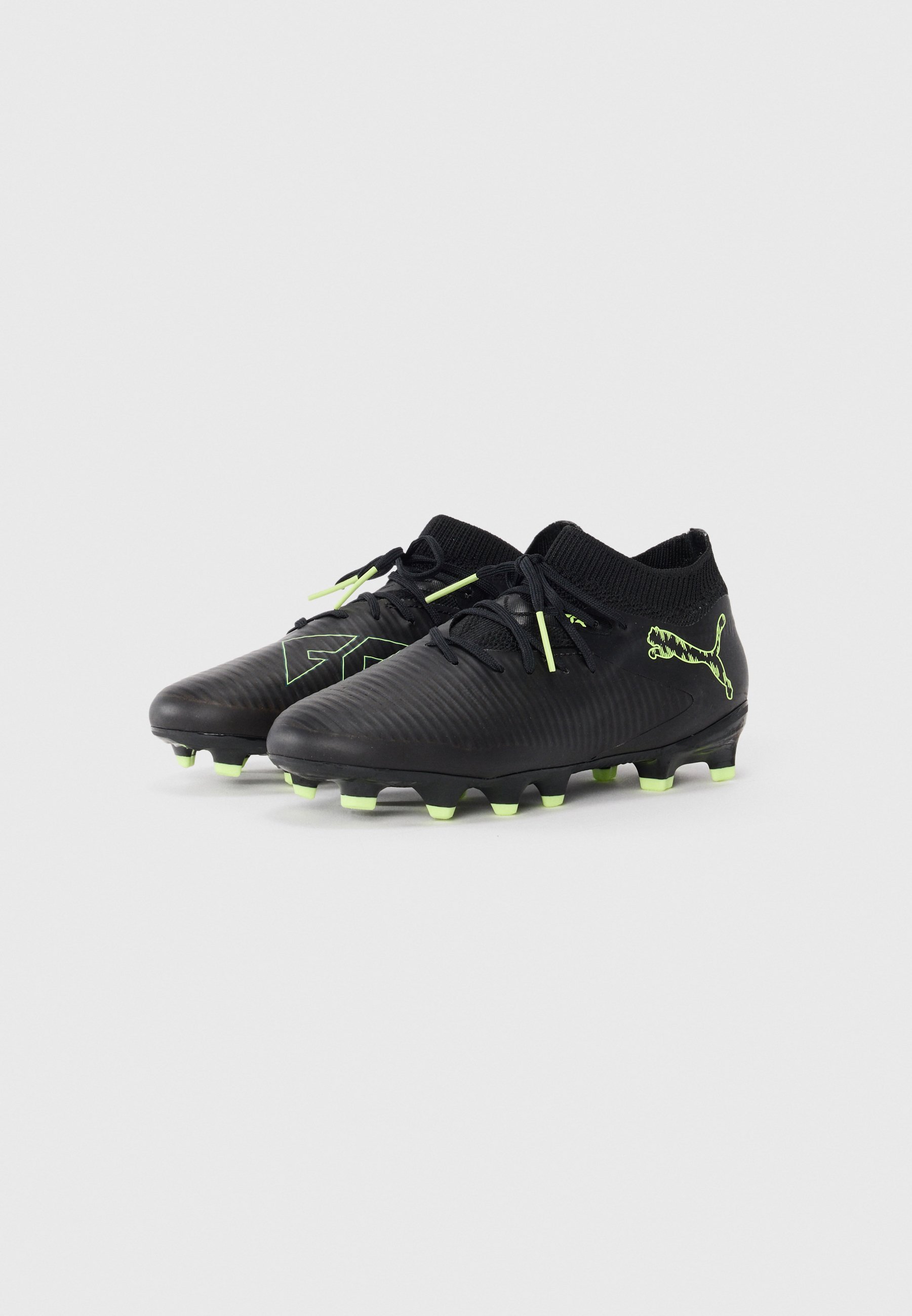 Puma FUTURE 8 PRO UNISEX - Voetbalschoenen voor stevige ondergrond - zwart/lichtgroen/terrein