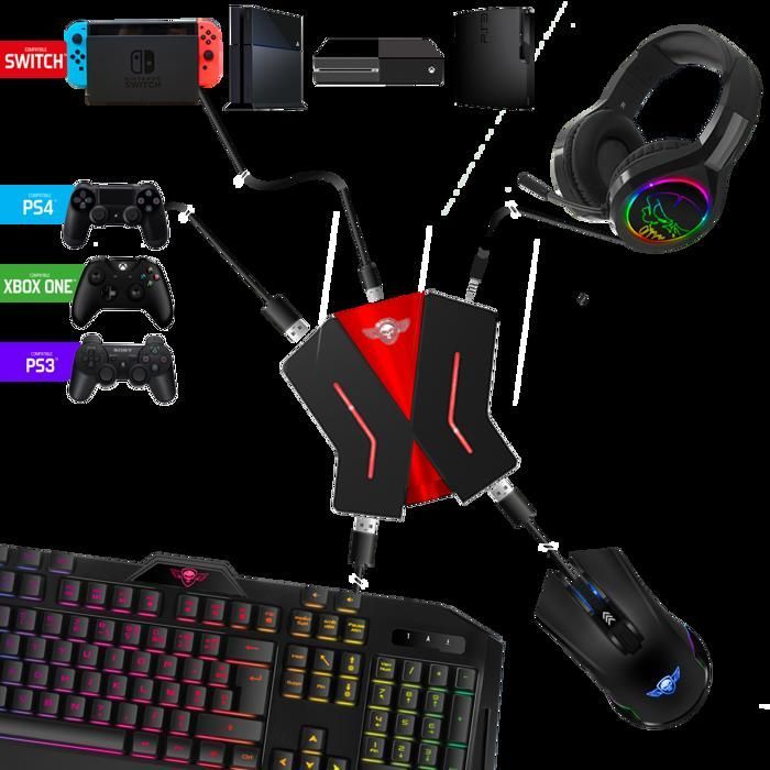Gaming peripheral bundle - Spirit Of Gamer - PRO-MK19 - Backlit keyboard - Optical mouse - 7.1 headset