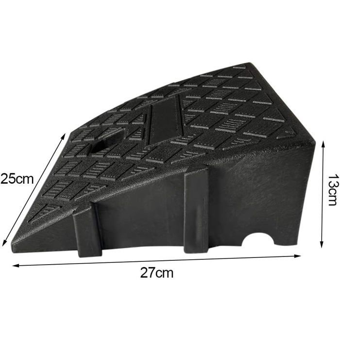 Rampa elevadora para coches, sillas de ruedas y motocicletas (negra, 25x27x13 cm)